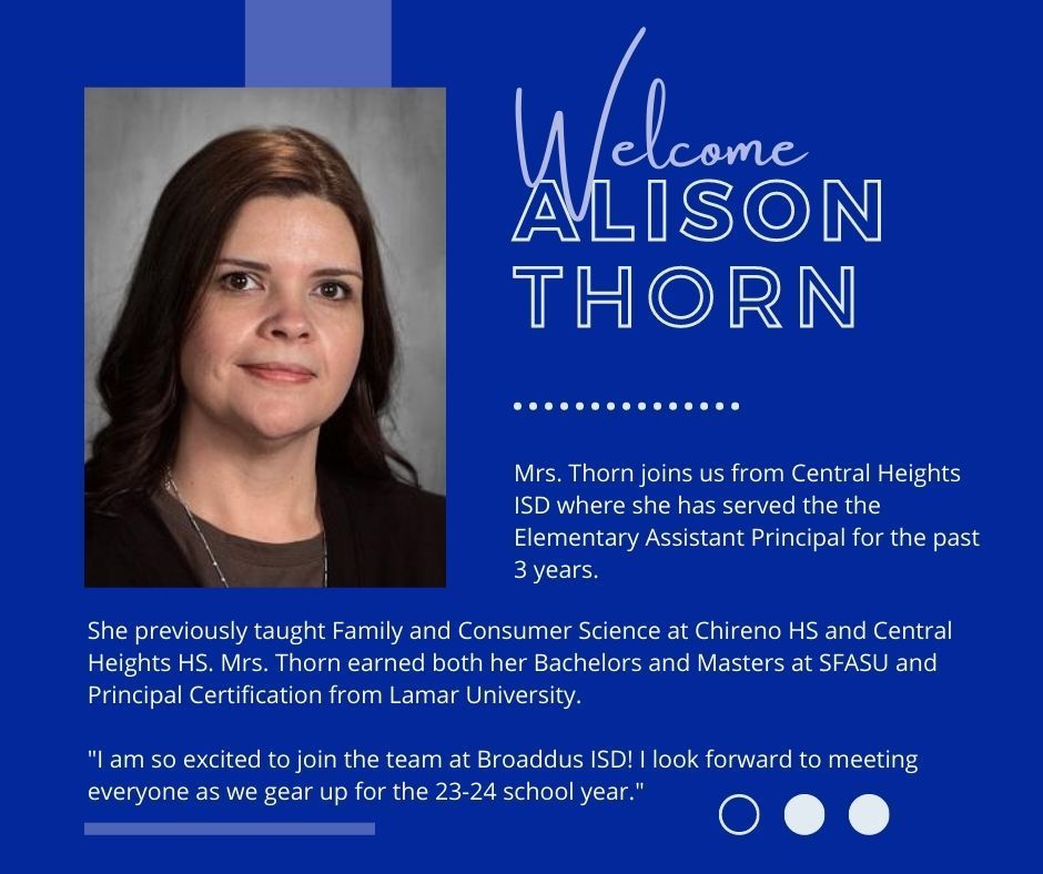 Welcome Alison Thorn